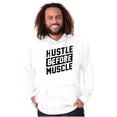 thumbnail image 4 of Hustle Before Muscle Inspiring Gym Hoodie Sweatshirt Women Men Brisco Brands X, 4 of 6