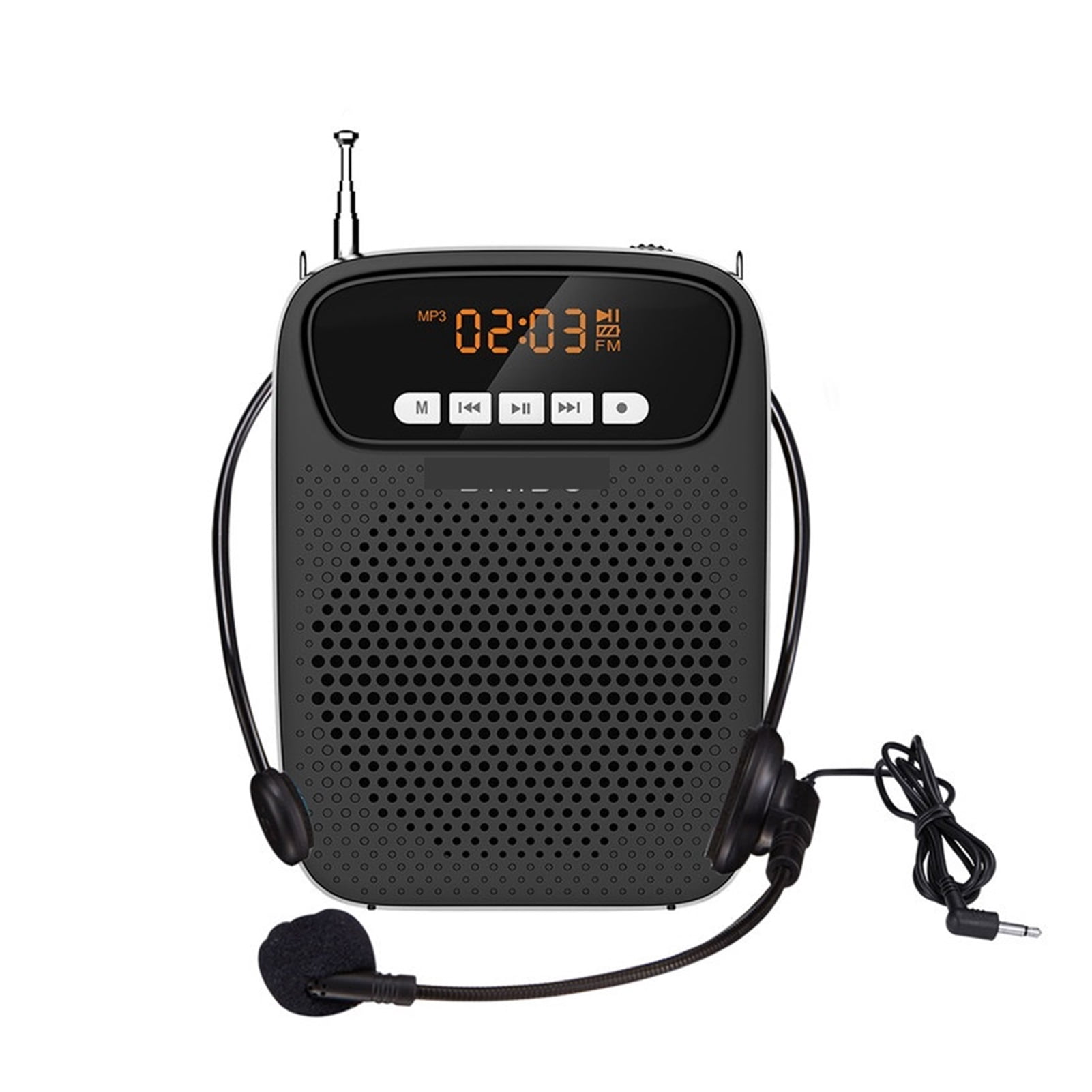 Portable Voice Amplifier Wired Microphone FM Radio AUX Audio Recording Bluetooth Speaker For Teachers Instructor S278 ,Easy to Operate