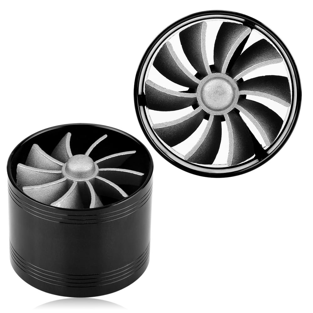 64 mm presa d’aria auto turbonator Single Fan Turbine Super Charger Gas Risparmio Carburante Turbo Turbonator Doppia Ventola Turbonator Fuel Saver