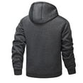 thumbnail image 4 of Timoontee Men's Solid Sweatshirts Sets Casual Comfy Fleece Lined Warm Sets Long Sleeve Zip Up Hoodies with Drawstring Sweatpants Fall Winter Outfits Dark Gray L, 4 of 8