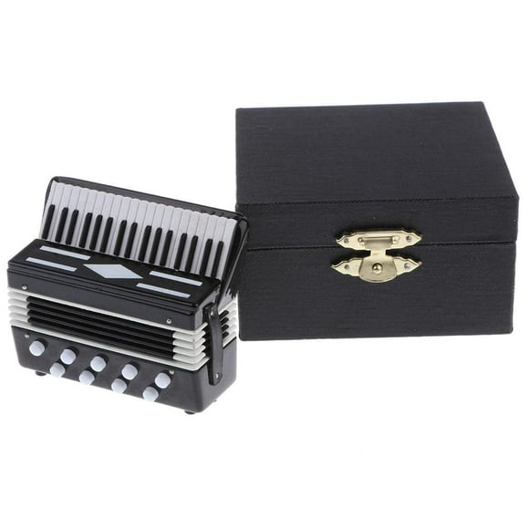 Instrumento de de Metal en Miniatura para Decoración de 1/12 ACCS Negro