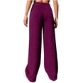 thumbnail image 4 of BLVB Women's Cozy Fleece Pants Casual Soft Elastic Waist Thick Winter Warm Thermal Pajama Pants Loungewear, 4 of 8
