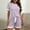 *Purple, variant on Women's Color Block Round Neck Short Sleeve Top and Shorts Two Piece Pajama Set ,Soft Lightweight Two Piece Homewear Blue,Women's Plus Free Size