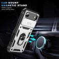 thumbnail image 4 of Decase Case Compatible with Apple iPhone Air,Shockproof Impact Resistant with Slide Lens Protective Cover Case for iPhone Air 6.5 inch 2025 Release,Case with Rotation Ring Stand,A, 4 of 9