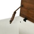 thumbnail image 5 of Uforic L-Shaped Wood Farmhouse Storage Chest,Nook Corner Bench with Storage - White & Brown, 5 of 10