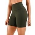 thumbnail image 1 of Shorts CRZ YOGA Biker de Cintura Alta 15 cm Oliva M, 1 of 4