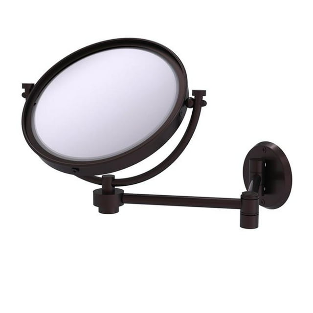 Allied Brass WM-6/3X 8 Inch Wall Mounted Extending 3X Magnification Make-Up Mirror, Antique Bronze