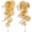 Gold, variant on Bohemian Flower Drop Dangle Earrings Flower Earrings for Women Exaggerated Big Flowers Earrings Fabric Floral Dangle Earrings for Women