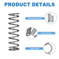 thumbnail image 3 of Uxcell 10 Pack Ressort de Compression, 6mm OD, Taille de Fil 0.6mm, Longueur Libre 20mm, Construction en Acier à Ressort Ressorts de Compression Mécanique pour Réparations en Magasin et à Domicile, Ton Argenté, 3 of 6
