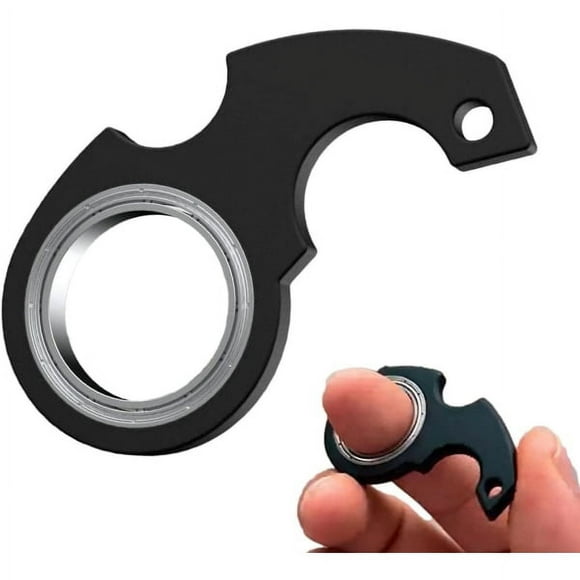 Spinner Fidget Ring Toy, Key Spinner, Spinning Keychain, Fidget Keychain, Sensory Toys Black