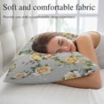thumbnail image 5 of Yellow Rose Standard Pillow Covers, Vintage Country PlantsFloral Vines Soft Breathable Throw Pillow Cases with Invisible Zipper, Decorative Pillowcase Pillows Protectors for Sofa Bed Chair 20"x26", 5 of 9