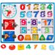 thumbnail image 1 of Muyoka Tablero ocupado de madera Aprendizaje de la primera infancia Bloques de números Enseñanza para niños Juguetes educativos Tablero sensorial para bebés Forma digital Tablero de agarre para regalo Muyoka Hogar, 1 of 7