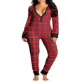 thumbnail image 2 of Pyjama à Rabat pour Femmes Boutonné devant Combinaison Adulte une Pièce Vêtements de Nuit, 2 of 3