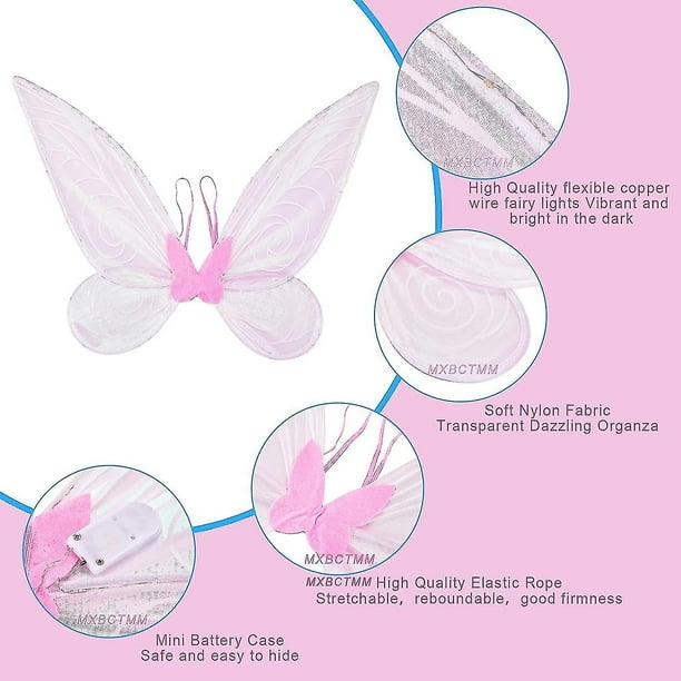 Alas Hada LED Eléctricas Con Música - Alas Mariposa Luminosas Para Adultos Y Niños, Disfraz Halloween Mariposas Led Con Movimiento Alas Hada LED Eléctricas Con Música - Alas Mariposa Luminosas Para Adultos Y Niños, Disfraz Halloween Mariposas Led Con Movimiento