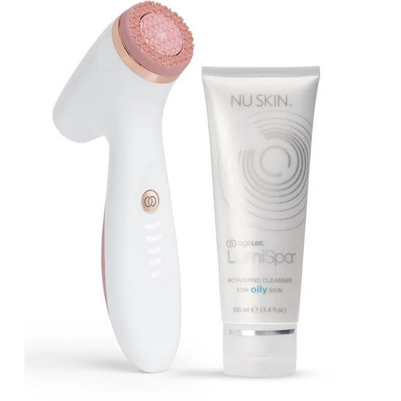 Nu Skin ageLOC LumiSpa iO Rose Gold + Oily Type Cleanser Starter Kit De-Stress Skin NEW