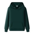 thumbnail image 1 of Chandail à Capuchon Homme Automne Sweat à Capuche Solide avec Poche Manches Longues Vert m, 1 of 4