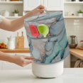 thumbnail image 3 of Marble Texture Pressure Cooker Cover Abstract Teal Blue Gold Crack Art Dust Cover for Kitchen Appliances with Top Handle & Storage Pockets, Fits 6 Quart Instant Pot, Air Fryer, Crock Pot, 3 of 9