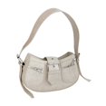 thumbnail image 5 of Milageto Womens Shoulder Bag Dumpling Bag Trendy Portable Lady Zipper Closure Handbag Beige, 5 of 7