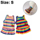 thumbnail image 2 of Perros pequeños, faldas coloridas a rayas para perros, estampado de cerezas, Color arcoíris, vestido tutú para perros y gatos, vestido veraniego, chaleco, ropa, 2 of 6