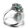 thumbnail image 3 of Antique Floral 1.50 Carat Emerald and Diamond Engagement Ring in White Gold, 3 of 4