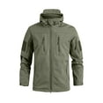thumbnail image 4 of Men Military Tactical Jacket Fleece Lined Softshell Hooded Winter Warm Snowboard Hiking Fishing Outerwear, 4 of 4