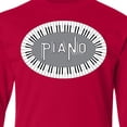 thumbnail image 4 of Inktastic Piano Keys Oval Long Sleeve Youth T-Shirt, 4 of 5