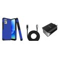 thumbnail image 1 of BD Combo Bundle Case for Moto G Power 5G 2023 Case - (Cobalt Blue) Dual Shockproof Protector Armor Case with UL Certified Dual Wall Charger, Digital Display USB-C to USB-C Cable, 1 of 5