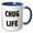 Blue/White, variant on 3drose, Chug Life, 11oz Two-tone Blue Mug