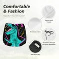 thumbnail image 6 of Picia Rex Dinosaur With Sunglasses Pattern Women's 2 in 1 Athletic Running Shorts High Waisted Workout Casual Gym Sweat Shorts with Comfy Liner Zipper Pockets-XX-Large, 6 of 9