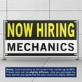 thumbnail image 3 of Now Hiring Mechanics 13 oz Heavy Duty Vinyl Banner Mechanic Jobs Available Help Wanted Sign for Business Advertising Indoor/Outdoor Single-Sided with Metal Grommets (2x5 ft, Bk & Wh & Ye), 3 of 6