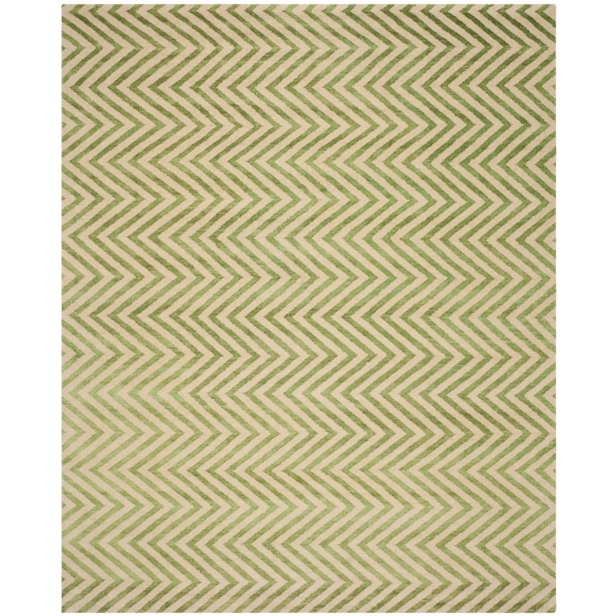SAFAVIEH Stone Wash Lucetta Geometric Chevron Area Rug, Sage, 8' x 10'