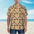 thumbnail image 6 of Picia Cute Dogs Head Gentle Cotton Regular Fit Short Sleeve Casual Hawaiian Shirt for Men-Large, 6 of 9