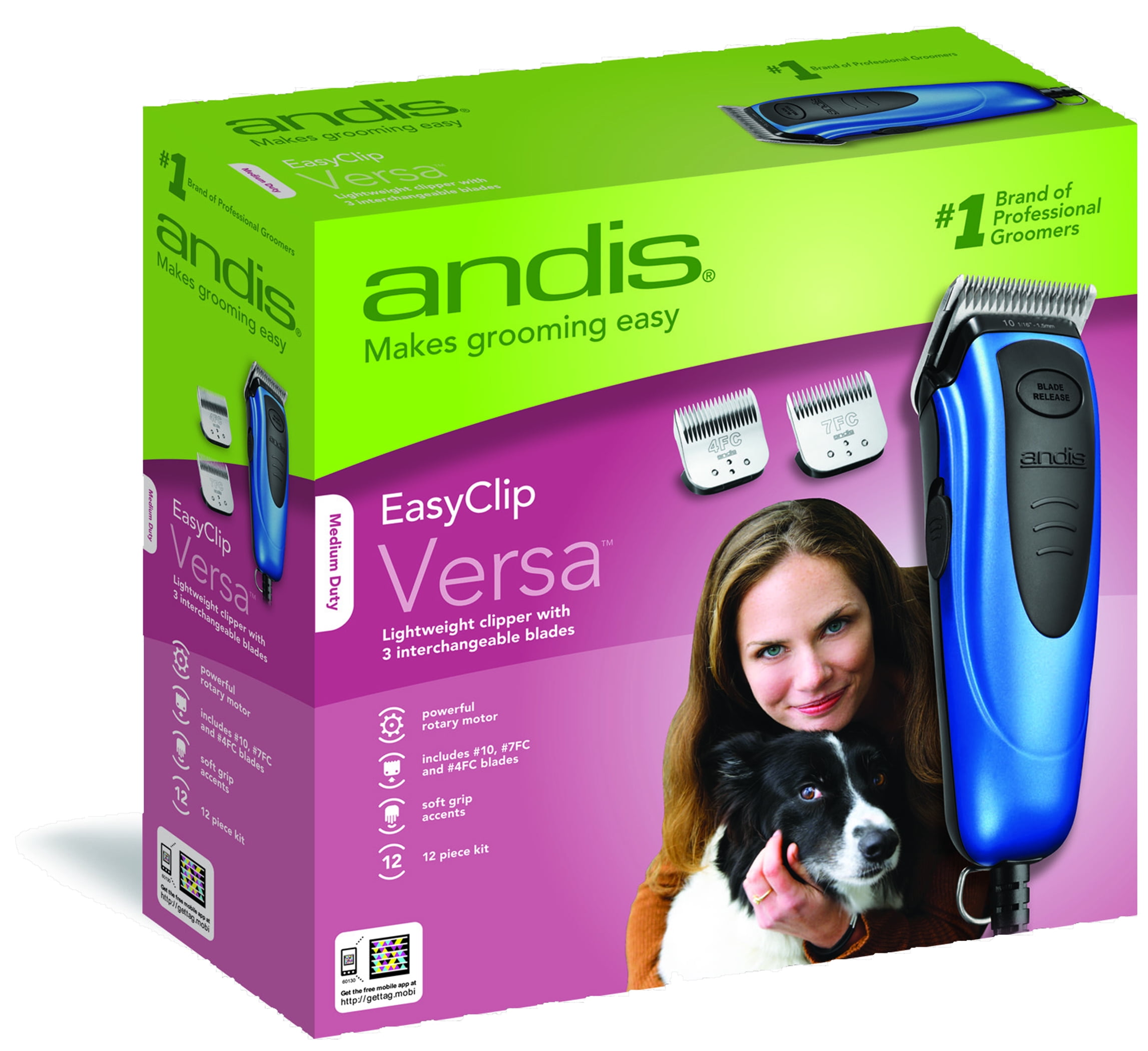 andis easy clip blue versa clipper kit for dogs