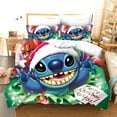 thumbnail image 3 of Stitch Duvet Cover Set Comforter Bedding  3d Children'S Bedding Set 3-Piece, 3 of 5