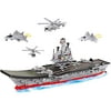 Military Aircraft Carrier Toy Building Blocks Set, 1131 Pieces Army Battleship Aircraft Boat Building Toy with Army Helicopter, Present Gift for Kids Boys Girls 6-12