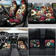 thumbnail image 2 of Yuyamidu 15 Piece Colorful Dahlia Car Seat Cover Set with Floor Mats Steering Wheel Cover Seat Belt Strap Cover Coaster Gear Shift Knob Cover Set Fit SUV Sedan, 2 of 6