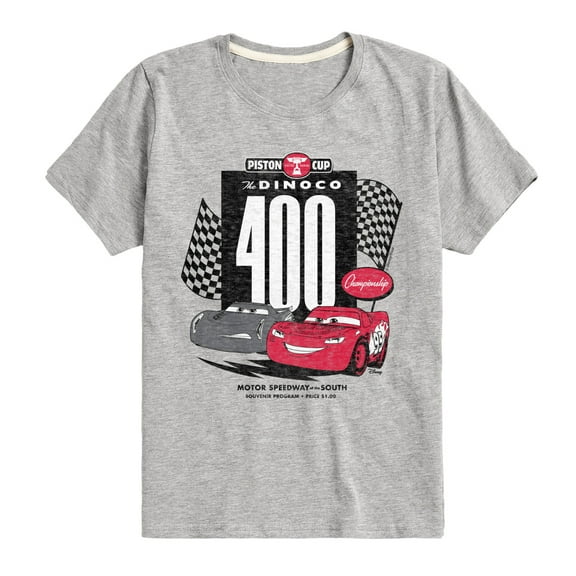 Disney - Cars - McQueen and Jackson Dinoco Race - Boy's Toddler And Youth Short Sleeve Tee