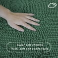 thumbnail image 4 of Bathroom Rugs Sets 2 Piece, Ultra Soft Absorbent Bath mat Chenille Bathroom Rug, Antiskid Bath mats Washable Bathroom mat (20x32 inch + 16x24 inch) Dark Green, 4 of 6