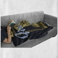 thumbnail image 6 of Tiki Bar Soft Flannel Fleece Throw Blanket, Aloha from Hawaii Surf Paradise Retro Style Tiki Vintage, Cozy Plush for Indoor and Outdoor Use, 50" x 70", Indigo Apricot Pale Blue, by Ambesonne, 6 of 6