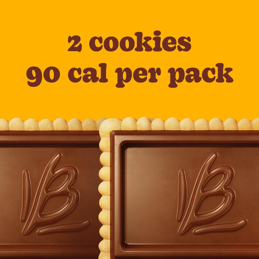 Bauducco Choco Biscuit Cookies, YYF14 25.3 oz (Pack of 40) - Crispy & Delicious Chocolate Cookies, Individually Wrapped for Snacks, Dessert & Lunch Boxes - 2 Cookies per Pack