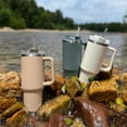 thumbnail image 6 of 40 oz Water Tumbler Cup Stainless Steel Insulated Bottle Handle  Straw Travel, 6 of 7
