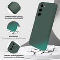 thumbnail image 2 of Silicone Case Compatible with Samsung Galaxy S23 5G, Full Body Silky Soft Touch Phone Case with Camera Protection, Shockproof Cover with Microfiber Lining, Green, 2 of 8