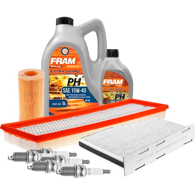 Kit De Afinación Con Aceite 15W40 Mineral, Bujías Iridio, Filtro De Aire, Filtro De Aceite Y Filtro De Cabina 10 Piezas Compatible con Volkswagen Jetta L5 2.5L DE 2005 A 2009