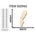 thumbnail image 2 of Unfinished Wood Sweden Country Shape - Craft - up to 46" DIY 12" / 1/8", 2 of 3