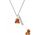 thumbnail image 2 of Delight Jewelry Resin Laughing Buddha Silvertone Fearless Bar Charm Necklace, 23", 2 of 4