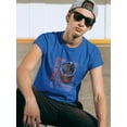 thumbnail image 2 of Eclipse Planet Techno Style T-Shirt Men -Image by Shutterstock, Male XX-Large, 2 of 4