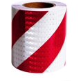 thumbnail image 1 of Cinta de advertencia de peligro roja y blanca de primera calidad de 15 cm * 25 m, cinta de advertencia de peligro reflectante impermeable, 1 of 5