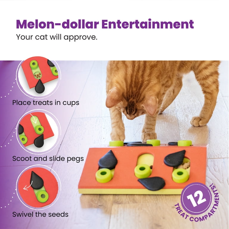 Catstages Melon Madness Puzzle Cat Food Enrichment, Pink, One-Size