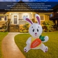 thumbnail image 4 of Conejito Inflable, 59.8in Decoración De Pascua De Conejo Happy Inflable Outdoor Con Luces LED IP44 Bloqueo Para Estar Sentado Celebrando Zanahoria Garden Fiest, 4 of 7
