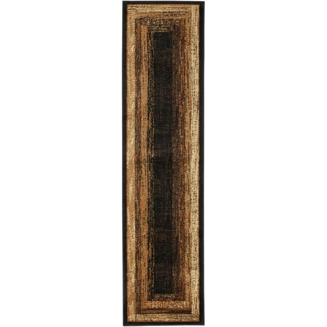 HOME DYNAMIX Royalty Vega Contemporary Geometric Runner Area Rug, Black/Beige, 1'9"x7'2"